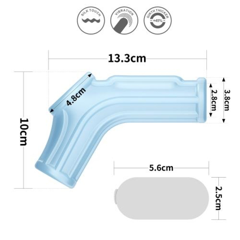 Насадка на член LoveToy Vibrating Ridge Knights Ring With Scrotum Sleeve Blue Насадка на член LoveToy Vibrating Ridge Knights Ring With Scrotum Sleeve Blue