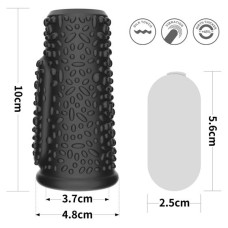 Насадка на член LoveToy Vibrating Drip Knights Ring Black