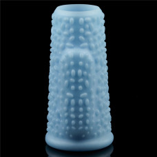 Насадка на член LoveToy Vibrating Drip Knights Ring Blue