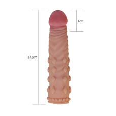 Насадка на член LoveToy Pleasure X-Tender Add 2 Телесная LV1054