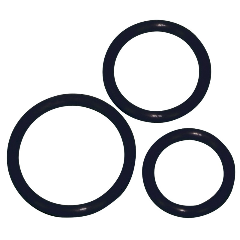 Эрекционные кольца You2Toys Silicone Cock Ring set 3 pcs Черные