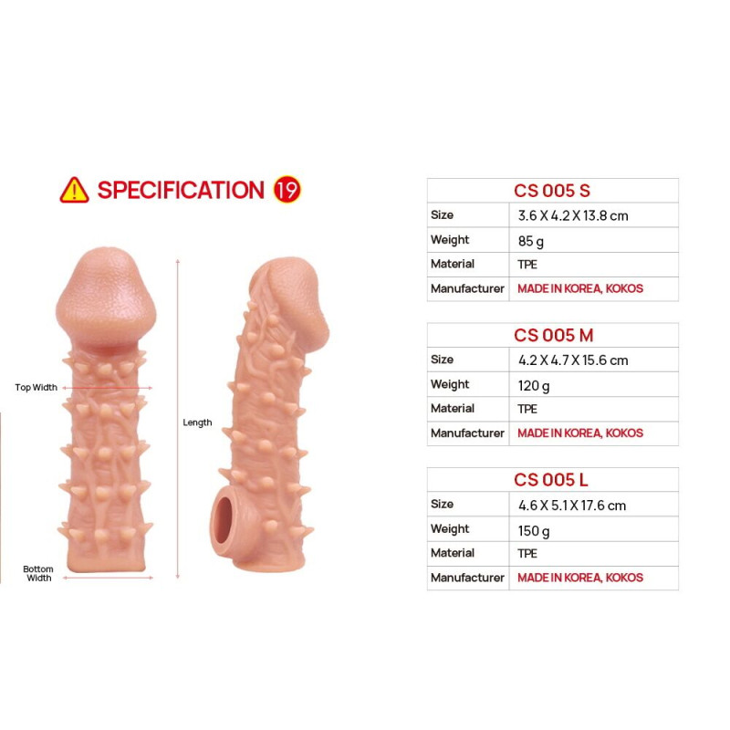 Насадка на член Kokos Cock Sleeve CS 005 M Насадка на член Kokos Cock Sleeve CS 005 M