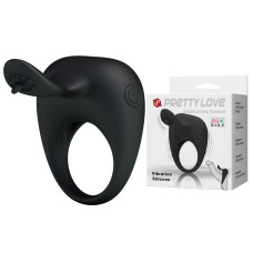 Эрекционное кольцо Pretty Love Stimulating Tonguo Черное