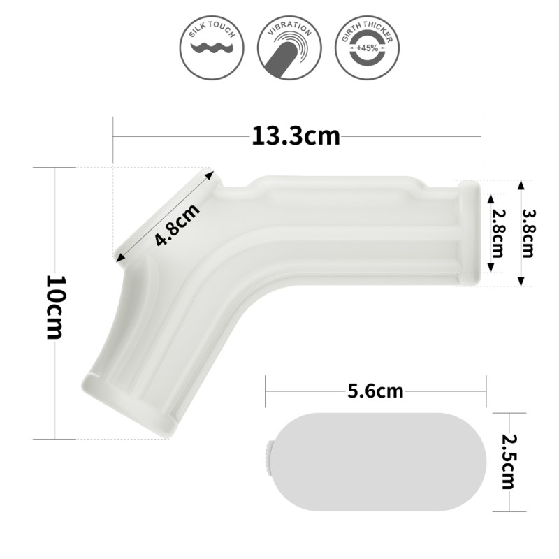 Насадка на член LoveToy Vibrating Ridge Knights Ring With Scrotum Sleeve White Насадка на член LoveToy Vibrating Ridge Knights Ring With Scrotum Sleeve White