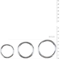 Набір металевих ерекційних кілець Sinner Gear Unbendable - Cock/Ball Ring & Glans Ring Set