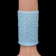 Насадка на член LoveToy Vibrating Drip Knights Ring Blue