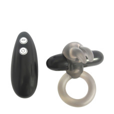 Ерекційне кільце Seven Creations Premium Range Vrabbit Чорне