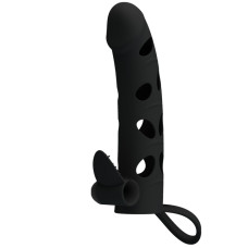 Насадка на член Pretty Love 6 Inch Vibrating Penis Sleeve Черная
