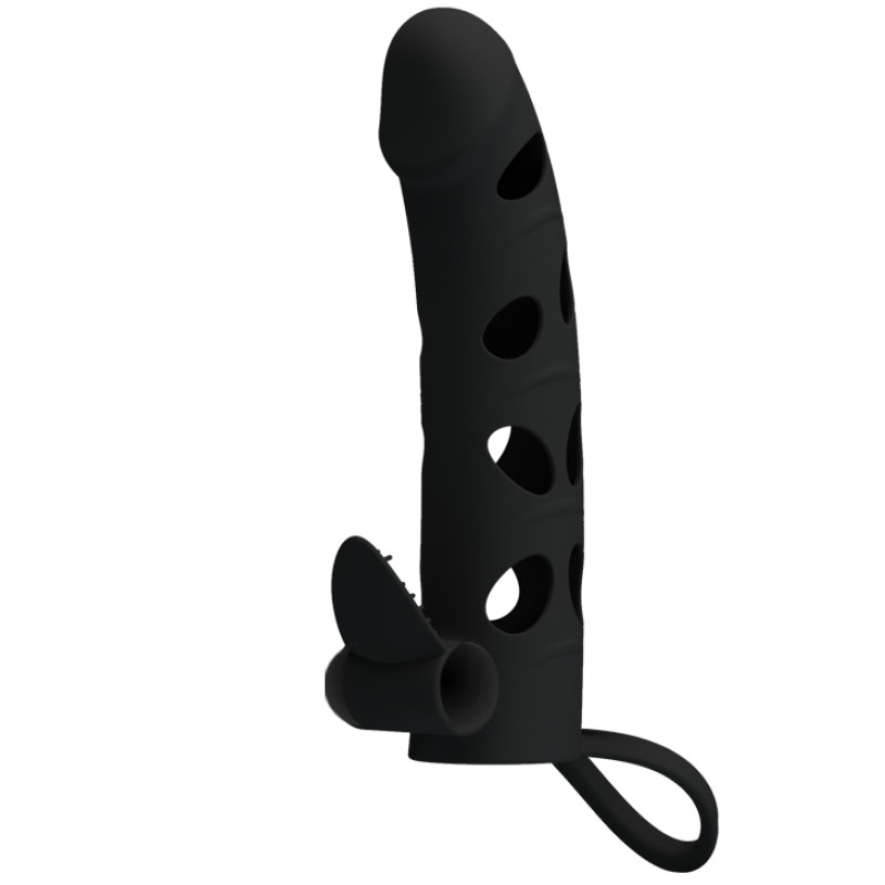 Насадка на член Pretty Love 6 Inch Vibrating Penis Sleeve Черная Насадка на член Pretty Love 6 Inch Vibrating Penis Sleeve Черная