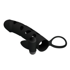 Насадка на член Pretty Love 6 Inch Vibrating Penis Sleeve Черная