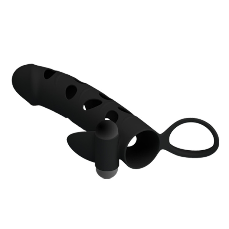 Насадка на член Pretty Love 6 Inch Vibrating Penis Sleeve Черная Насадка на член Pretty Love 6 Inch Vibrating Penis Sleeve Черная