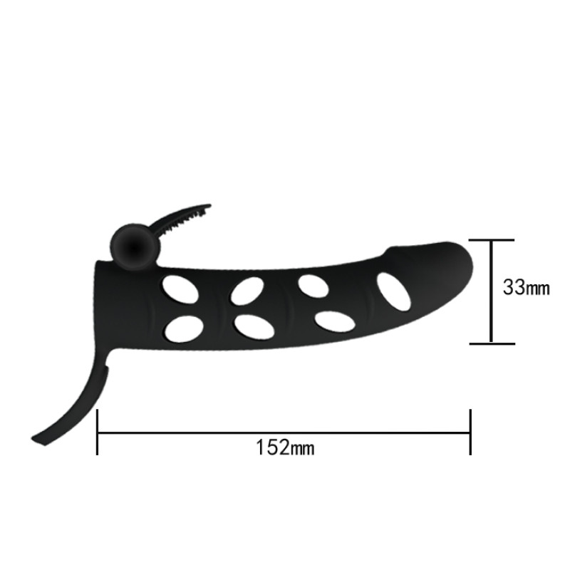 Насадка на член Pretty Love 6 Inch Vibrating Penis Sleeve Черная Насадка на член Pretty Love 6 Inch Vibrating Penis Sleeve Черная