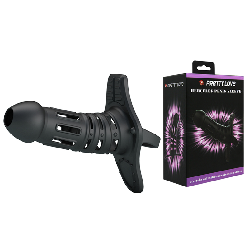 Насадка на пеніс LyBaile Pretty Love Hercules Penis Sleeve Чорні Насадка на пеніс LyBaile Pretty Love Hercules Penis Sleeve Чорні