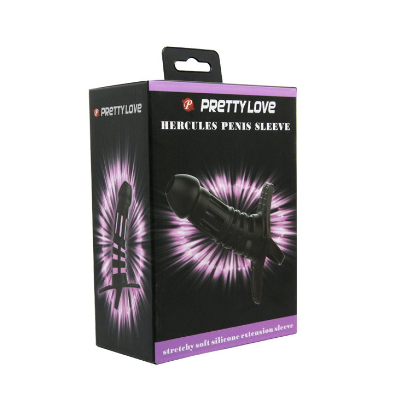 Насадка на пеніс LyBaile Pretty Love Hercules Penis Sleeve Чорні Насадка на пеніс LyBaile Pretty Love Hercules Penis Sleeve Чорні