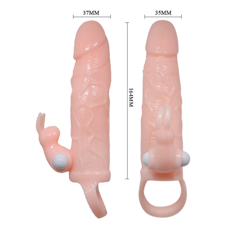 Насадка на член LyBaile Brave men Vibro Penis Sleeve Flesh with Bunny BI0499 Насадка на член LyBaile Brave men Vibro Penis Sleeve Flesh with Bunny BI0499