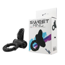 Эрекционное кольцо LyBaile Sweet Ring Vibrating Черное BI0506