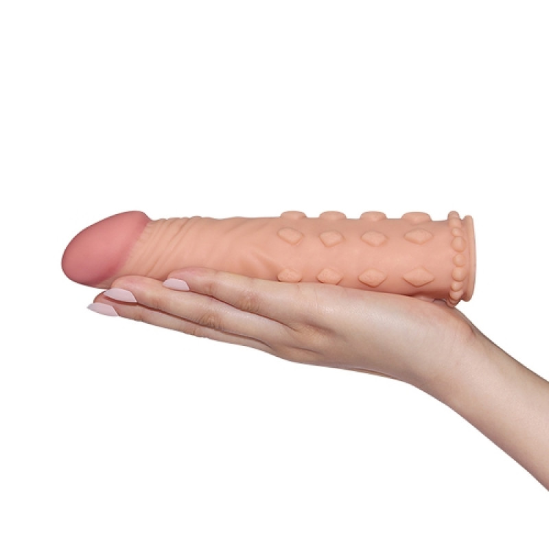 Насадка на член LoveToy Pleasure X-Tender Add 2 Телесная LV1054
