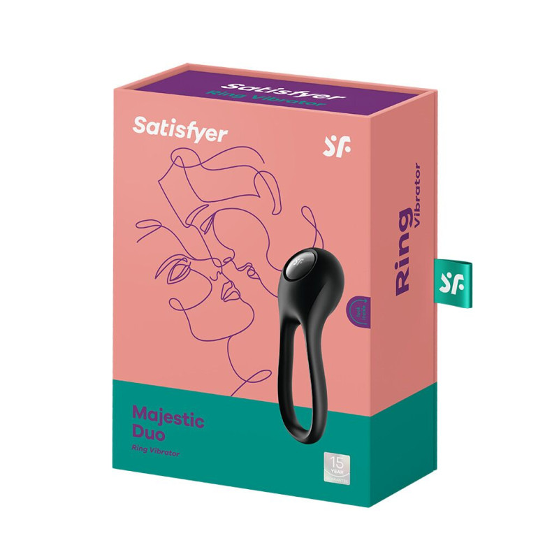 Эрекционное кольцо с вибрацией Satisfyer Majestic Duo для члена и мошонки