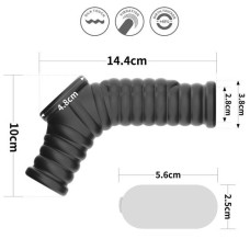 Насадка на член LoveToy Vibrating Wave Knights Ring With Scrotum Sleeve Black