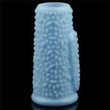 Насадка на член LoveToy Vibrating Drip Knights Ring Blue