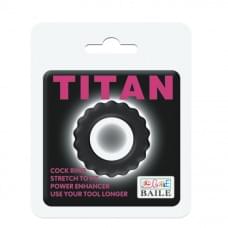 Эрекционное кольцо LyBaile TITAN cock ring Черное BI0300
