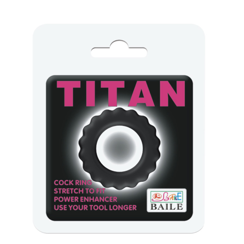 Эрекционное кольцо LyBaile TITAN cock ring Черное BI0300 Эрекционное кольцо LyBaile TITAN cock ring Черное BI0300