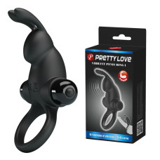 Эрекционное кольцо Pretty Love Vibrant Penis Ring I Black