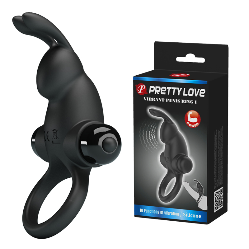 Эрекционное кольцо Pretty Love Vibrant Penis Ring I Black Эрекционное кольцо Pretty Love Vibrant Penis Ring I Black