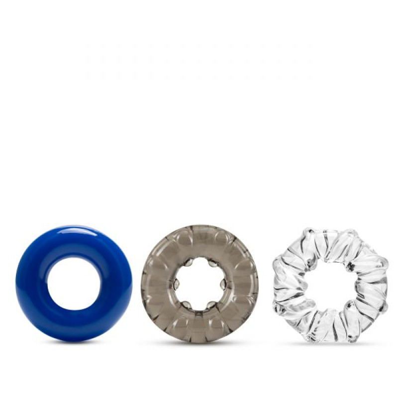 Набор эрекционных колец Blush Stay Hard Triple Stretch Набор эрекционных колец Blush Stay Hard Triple Stretch