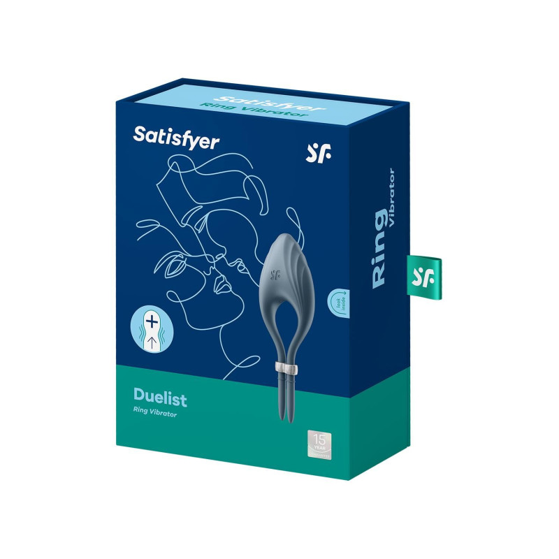 Эрекционное виброкольцо-лассо Satisfyer Duelist Dark Blue, 10 режимов, мощный мотор Эрекционное виброкольцо-лассо Satisfyer Duelist Dark Blue, 10 режимов, мощный мотор