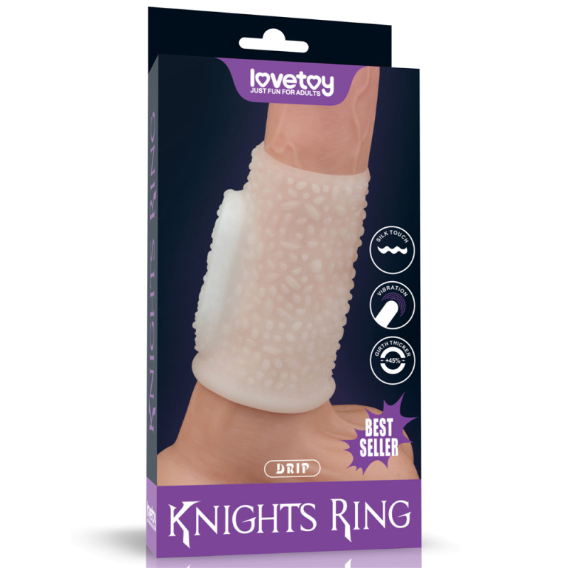 Насадка на член LoveToy Vibrating Drip Knights Ring White Насадка на член LoveToy Vibrating Drip Knights Ring White