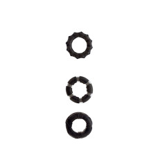 Набор колец Dreamtoys MenzStuff Stretchy Cock Rings Черный