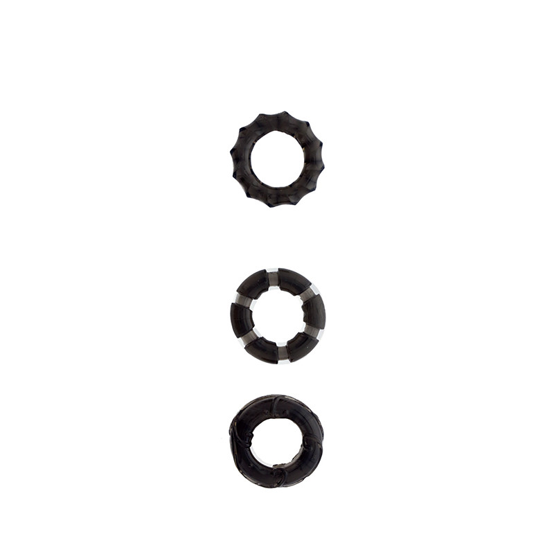 Набор колец Dreamtoys MenzStuff Stretchy Cock Rings Черный Набор колец Dreamtoys MenzStuff Stretchy Cock Rings Черный