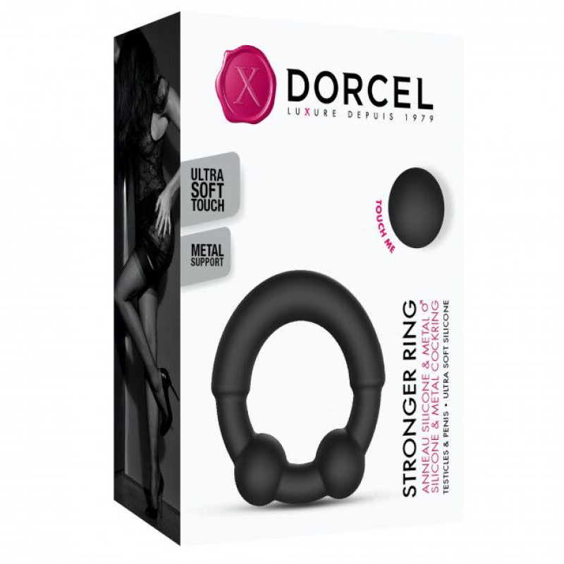 Эрекционное кольцо с металлическими вставками Marc Dorcel STRONGER RING Эрекционное кольцо с металлическими вставками Marc Dorcel STRONGER RING