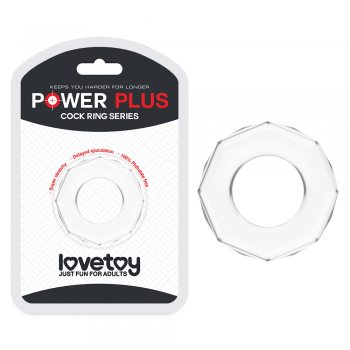 Эрекционное кольцо LoveToy Power Plus Cockring 4 Прозрачное