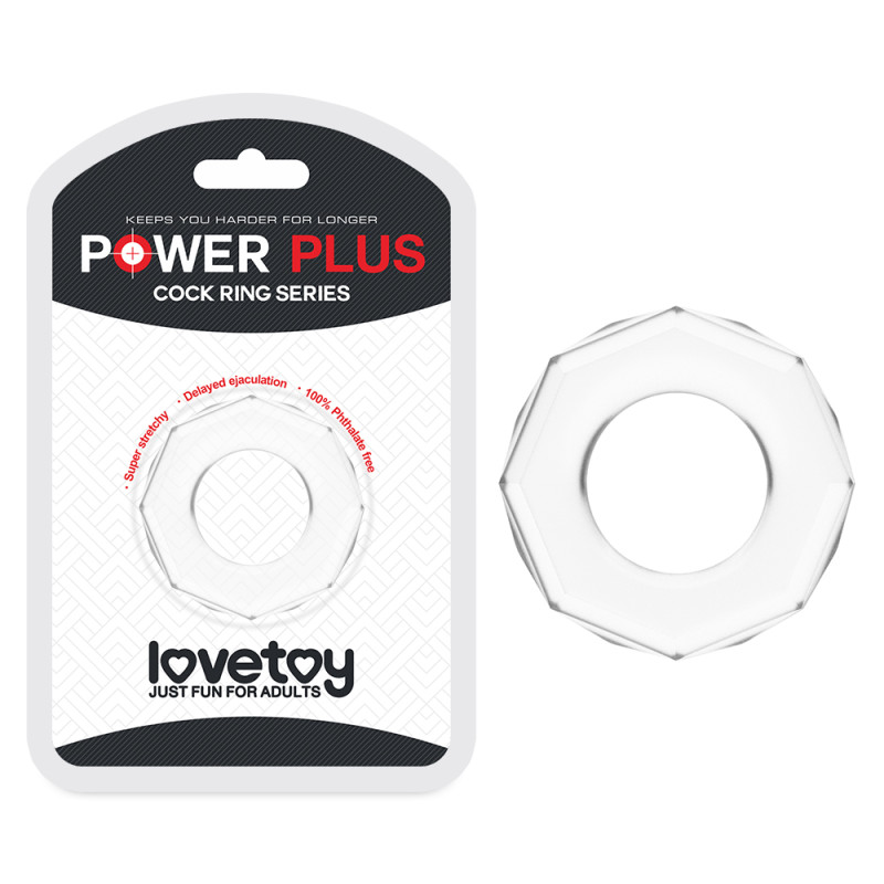 Эрекционное кольцо LoveToy Power Plus Cockring 4 Прозрачное Эрекционное кольцо LoveToy Power Plus Cockring 4 Прозрачное