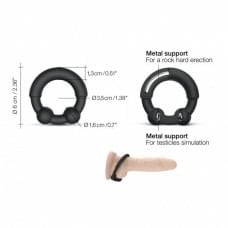 Эрекционное кольцо с металлическими вставками Marc Dorcel STRONGER RING