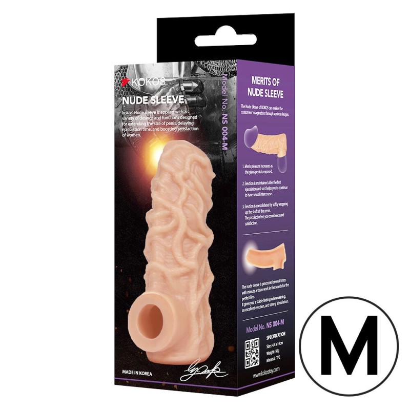 Насадка на член Kokos Nude Sleeve NS 004 M Насадка на член Kokos Nude Sleeve NS 004 M