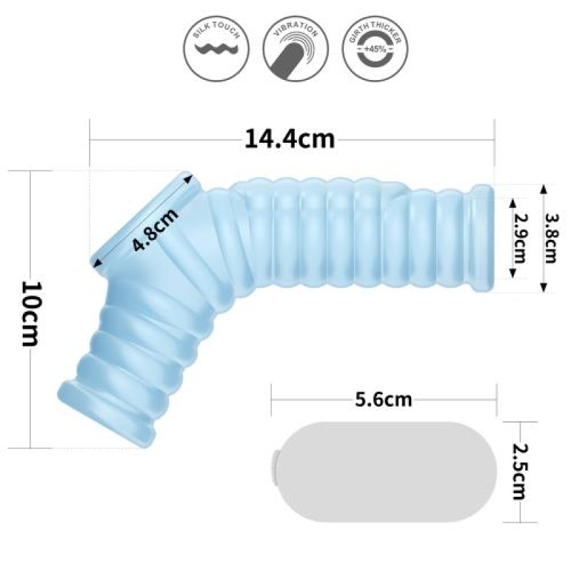 Насадка на член LoveToy Vibrating Wave Knights Ring With Scrotum Sleeve Blue Насадка на член LoveToy Vibrating Wave Knights Ring With Scrotum Sleeve Blue