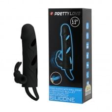 Насадка на член Pretty Love 55 Inch Vibrating Penis Sleeve Черная
