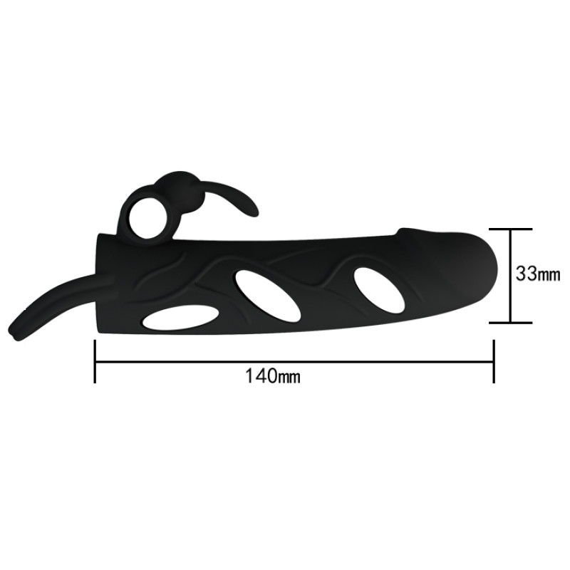 Насадка на член Pretty Love 55 Inch Vibrating Penis Sleeve Черная Насадка на член Pretty Love 55 Inch Vibrating Penis Sleeve Черная