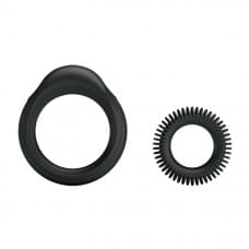 Эрекционные кольца LyBaile Ring Manhood 2x Rings Черные