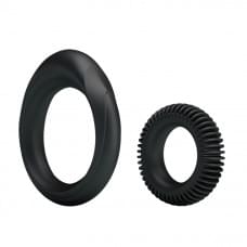 Эрекционные кольца LyBaile Ring Manhood 2x Rings Черные