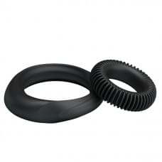 Эрекционные кольца LyBaile Ring Manhood 2x Rings Черные