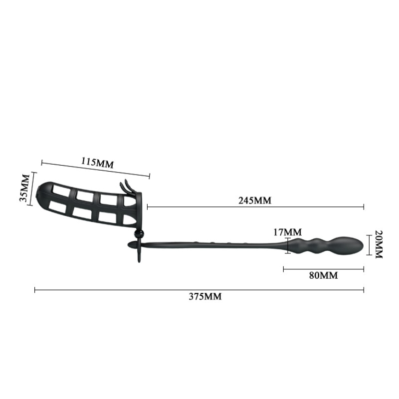 Насадка на член Pretty Love Hercules Penis Sheath Черная BI0557