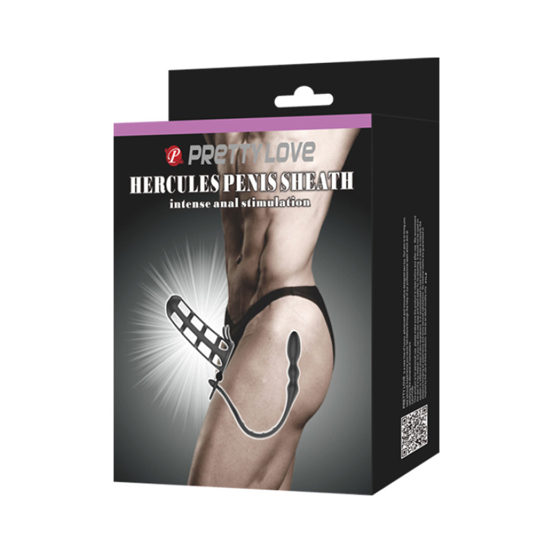 Насадка на член Pretty Love Hercules Penis Sheath Черная BI0557