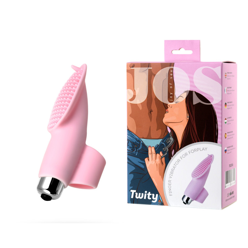 Вибронасадка на палец Toyfa JOS Twity 10,2 см Розовая Вибронасадка на палец Toyfa JOS Twity 10,2 см Розовая