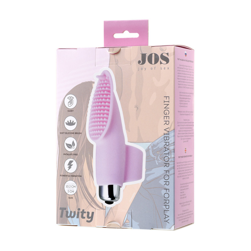 Вибронасадка на палец Toyfa JOS Twity 10,2 см Розовая Вибронасадка на палец Toyfa JOS Twity 10,2 см Розовая