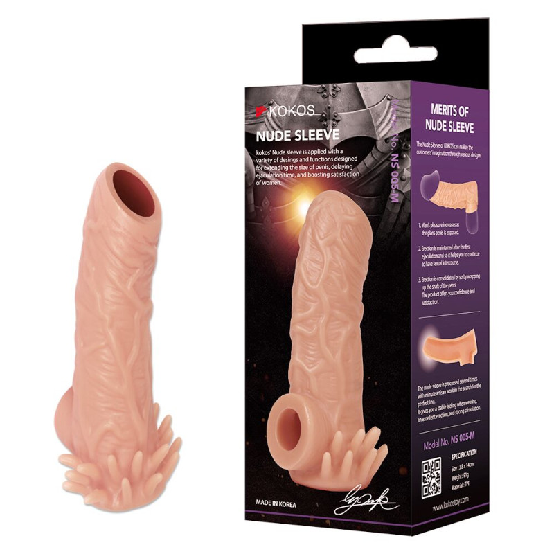 Насадка на член Kokos Nude Sleeve NS 005 M Насадка на член Kokos Nude Sleeve NS 005 M