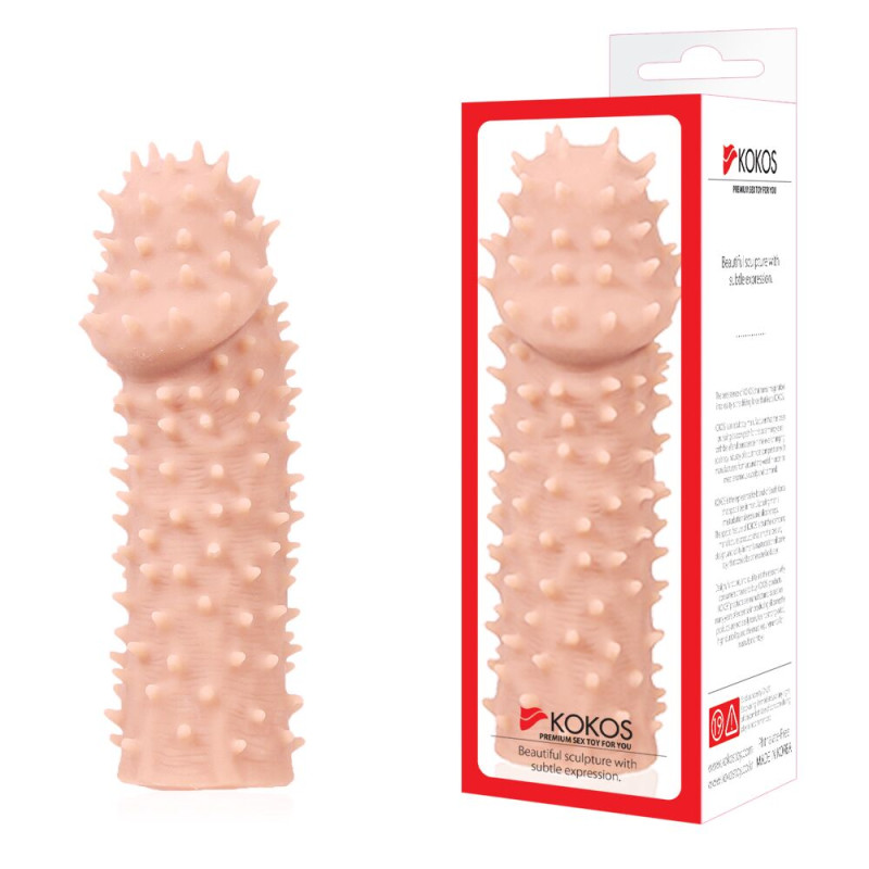 Насадка на член Kokos Extreme Sleeve ES.07 размер M, утолщающая, стимуляция точки G Насадка на член Kokos Extreme Sleeve ES.07 размер M, утолщающая, стимуляция точки G